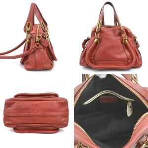 Chloe Leather Shoulder Paraty Red Bag